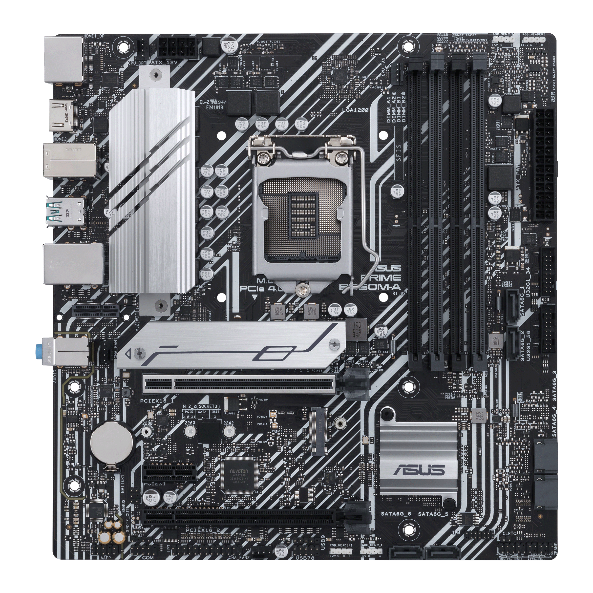 motherboard asus prime b560m-a, intel b560, lga1200, ddr4, lan, 2 x hdmi, 1 x dp, usb